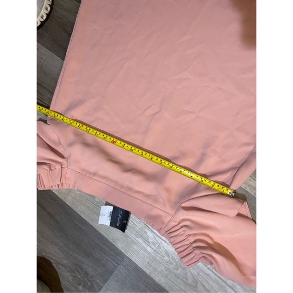 Topshop NWT Pink Off-the-Shoulders Summer Mini Dress, Size 8, MSRP $74 - Picture 8 of 11